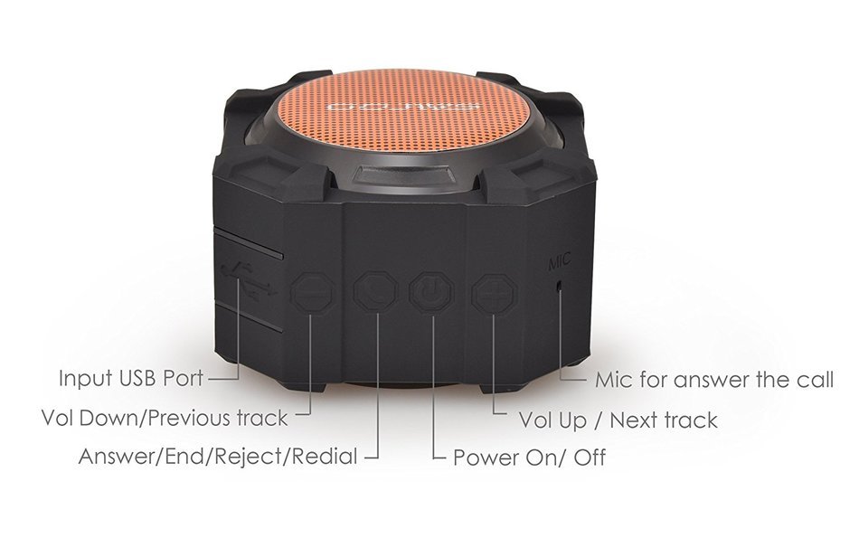 Saicoo Outdoor Bluetooth Speaker with IPX7 Waterproof and Swimming Pool Floating Speaker N10