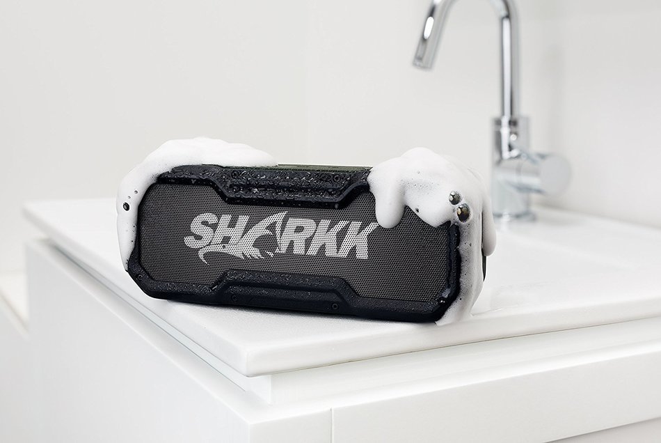 Sharkk COMMANDO Waterproof Bluetooth Speaker IP65 Outdoor Wireless Bluetooth Speakers with 24 Hour+ Battery Life N3