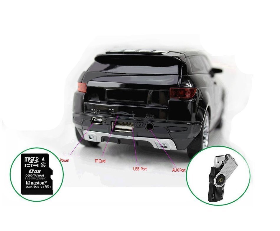 BestFire Creative Portable Car Speaker Land Rover Evoque Shape High Quality Bass Desktop Speaker Lighting with... N5