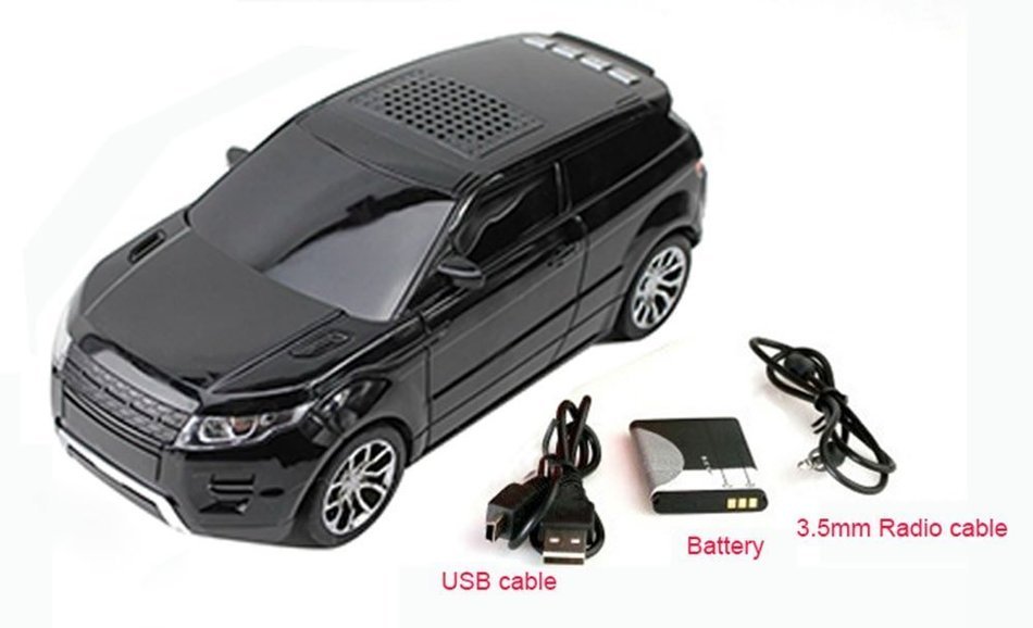 BestFire Creative Portable Car Speaker Land Rover Evoque Shape High Quality Bass Desktop Speaker Lighting with... N6
