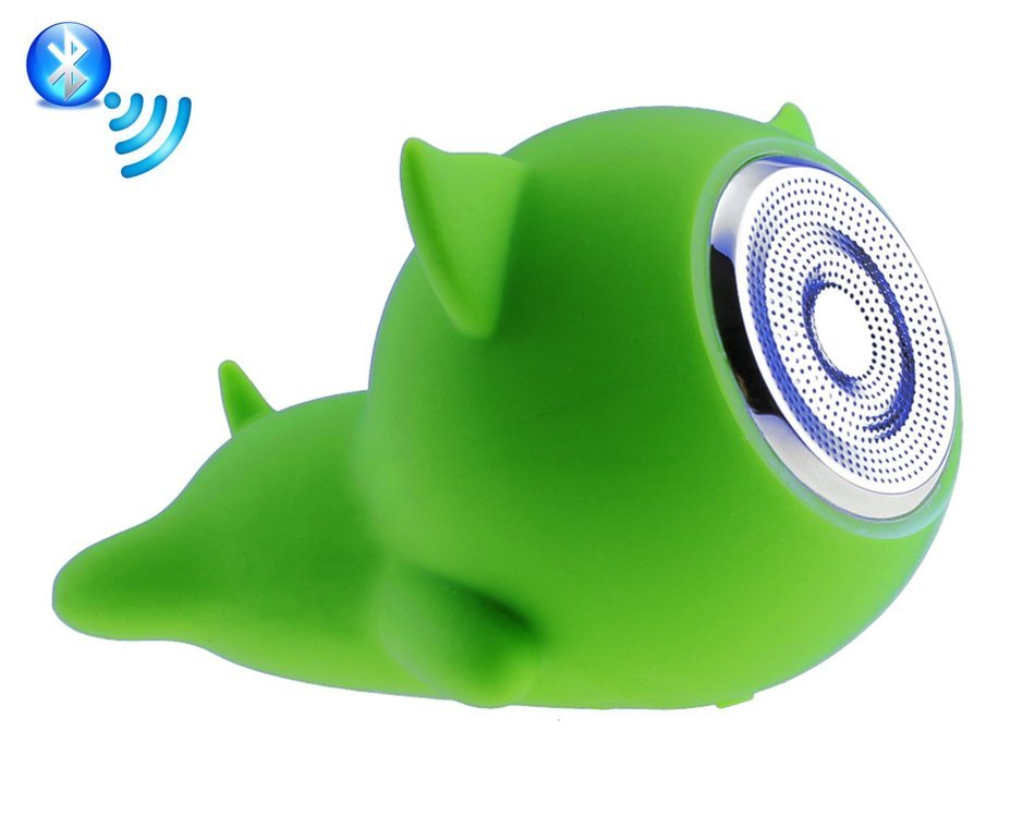 DR 929 Waterproof Wireless Mini Bluetooth Speaker &ndash; Green Pig Shape Hands Free Calling, Rechargeable Battery for...