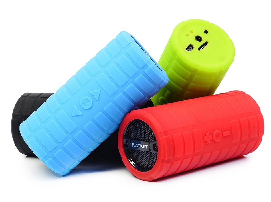 Ivation Bullet Super-Portable Rechargeable Bluetooth Speaker, MP3 Player With MicroSD Card & AUX Inputs - 4 Colored... N5