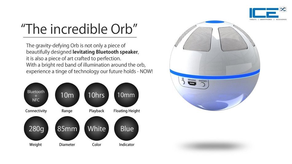 ICE Portable Wireless Floating Bluetooth Speaker N2