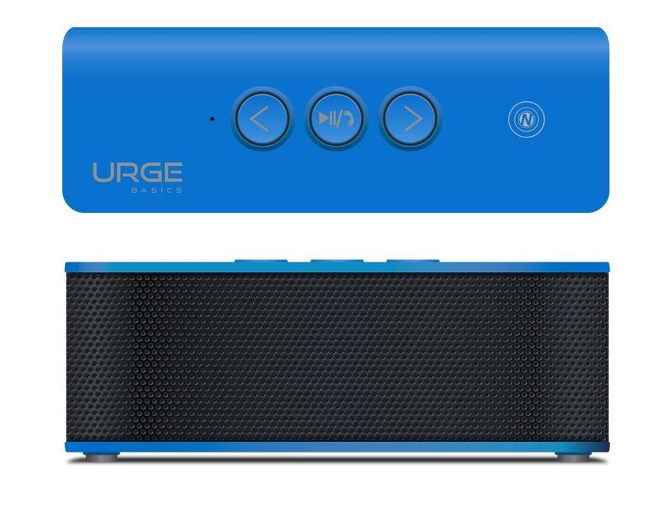 Urge Basics SoundBrick Plus NFC Ultra Portable Wireless Stereo Bluetooth Speakers with Built-In Microphone; Compatible... N16