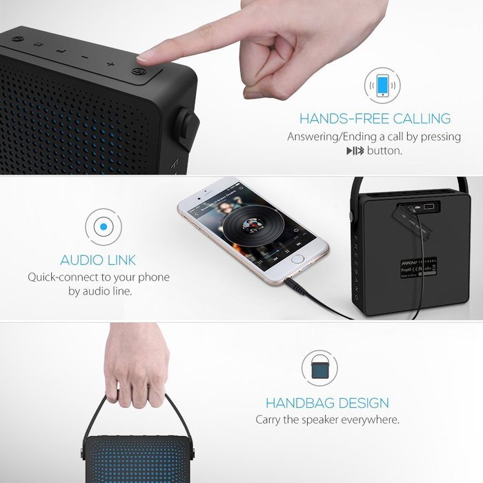 Mpow FreeBang Waterproof Wireless Speaker Bluetooth with 4400mAh Extral Power Bank N7