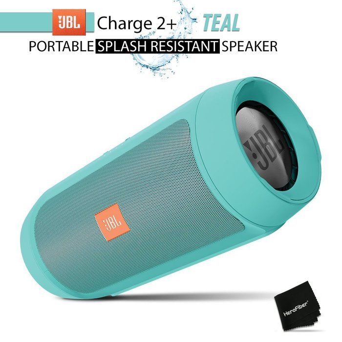 JBL Charge 2+ Splashproof Portable Bluetooth Speaker (Blue) N9