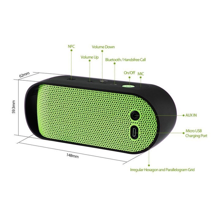 Portable Wireless Speaker - Lepow Modre Portable Wireless Bluetooth Speaker with High Def Sound Connects with... N11