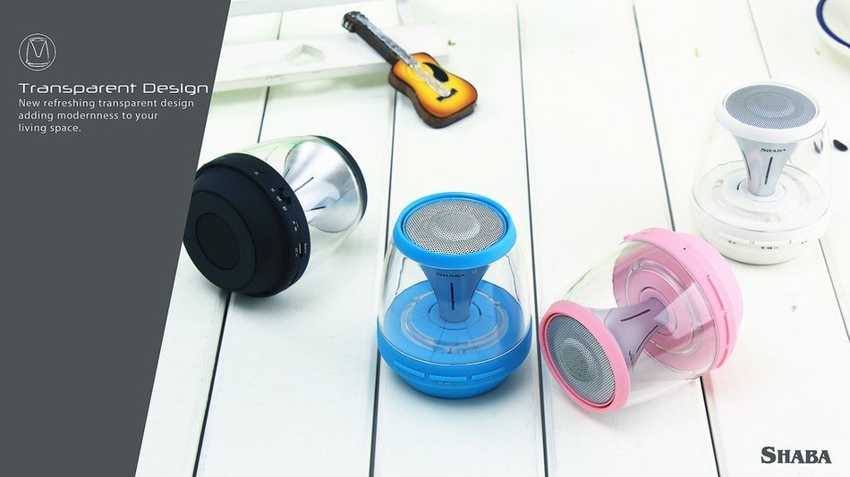 SHABA Original Design Vivid Tube Portable Wireless Bluetooth Speaker with 4 LED Light Modes, Hands-free Calling... N3