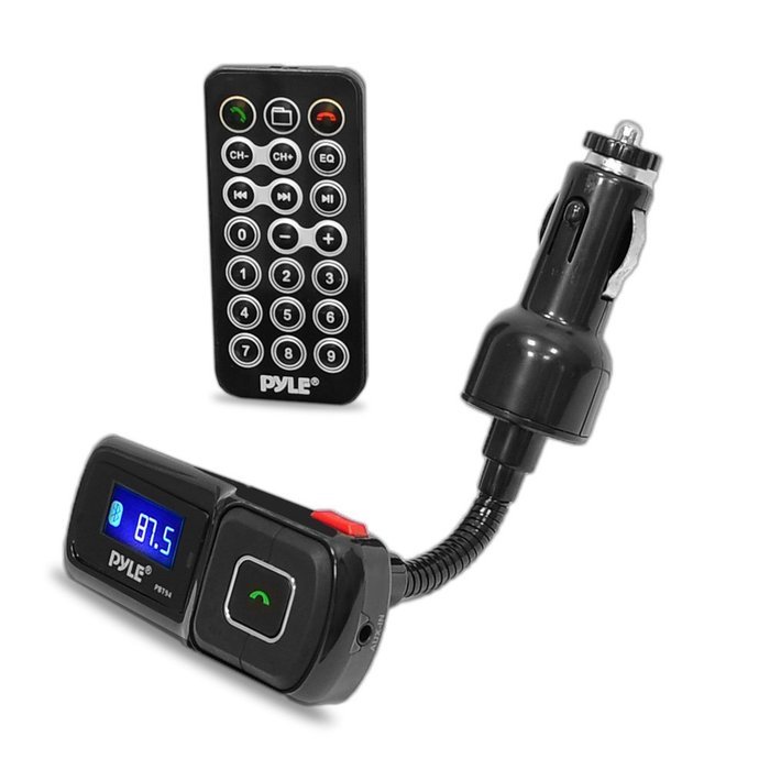 Pyle PBT94 Bluetooth Hands Free FM Radio Transmitter with USB Flash, Micro SD Card Readers, USB Charging Port...