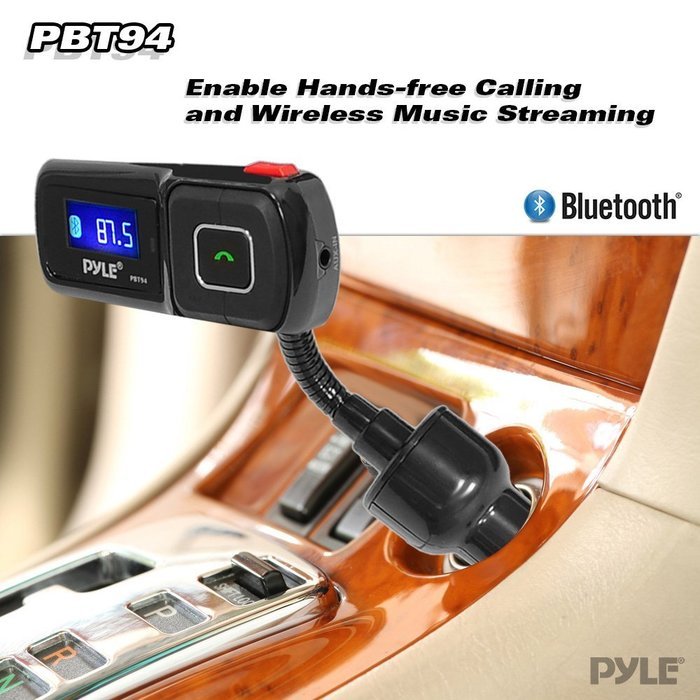 Pyle PBT94 Bluetooth Hands Free FM Radio Transmitter with USB Flash, Micro SD Card Readers, USB Charging Port... N3