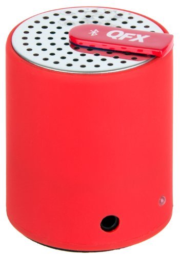 QFX CS-27BTRD Portable Bluetooth Speaker with AUX-In - Red