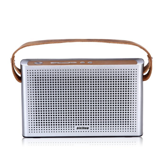 EasySMX Bluetooth 4.0 Portable Wireless Speaker with Leather Strap and 1 Passive Bass Radiator 2 x 2200 mAh Battery...