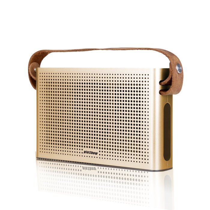EasySMX Bluetooth 4.0 Portable Wireless Speaker with Leather Strap and 1 Passive Bass Radiator 2 x 2200 mAh Battery... N16