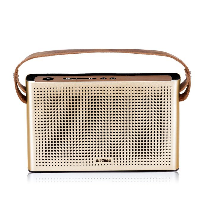 EasySMX Bluetooth 4.0 Portable Wireless Speaker with Leather Strap and 1 Passive Bass Radiator 2 x 2200 mAh Battery... N17