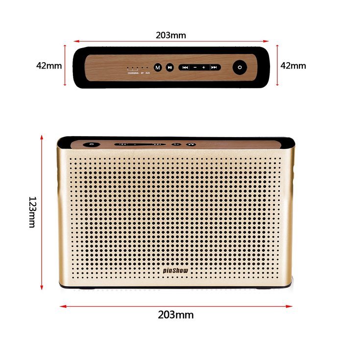 EasySMX Bluetooth 4.0 Portable Wireless Speaker with Leather Strap and 1 Passive Bass Radiator 2 x 2200 mAh Battery... N18