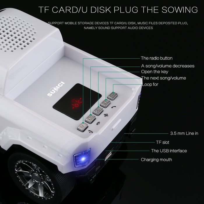 Sumci Bluetooth Speakers Portable Wireless Speakers Work for Iphone Ipad Samsung Player Car Bluetooth Speakers... N6