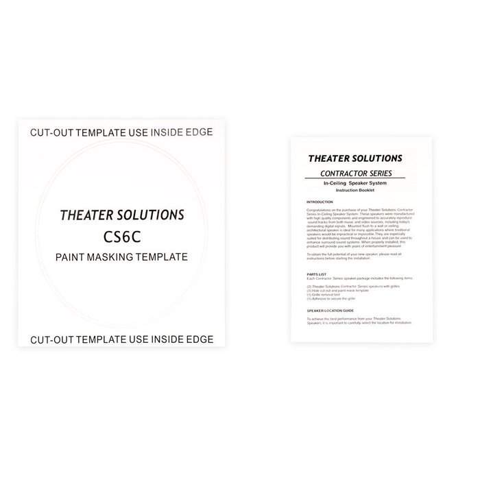 Theater Solutions CS6C 6.5 -Inch In Ceiling Surround Home Theater Contractor Pair N5