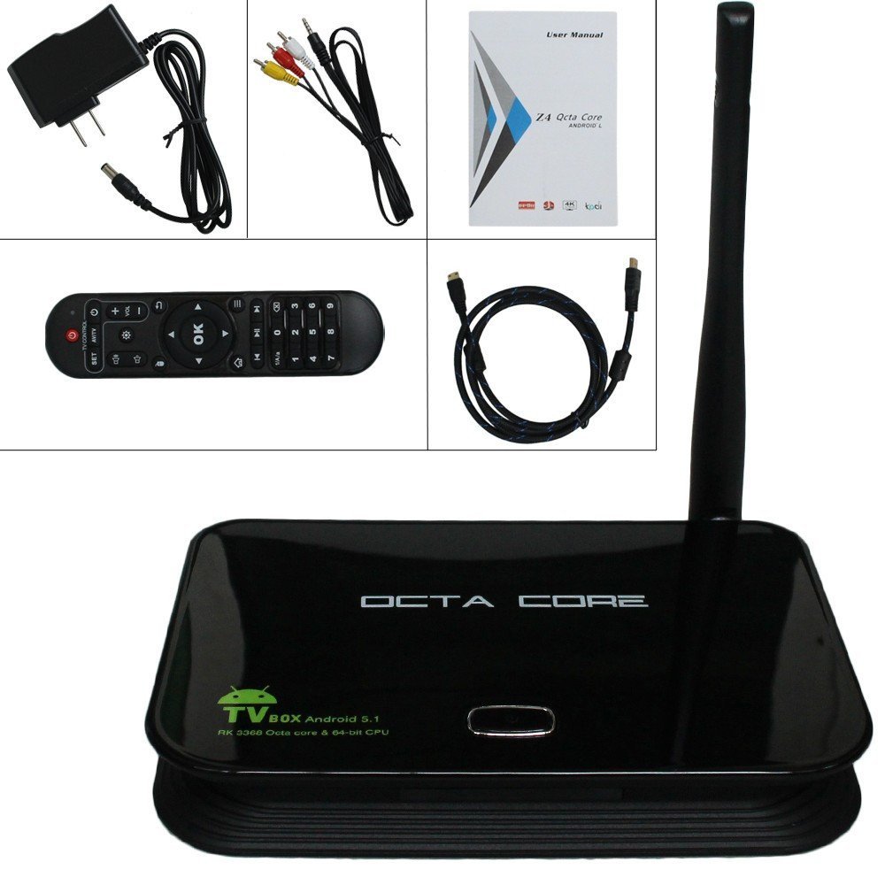 Android 5.1 Lollipop OS RK3368 Octa Core 64Bit TV Box Z4 Cortex A53 5.1 ...