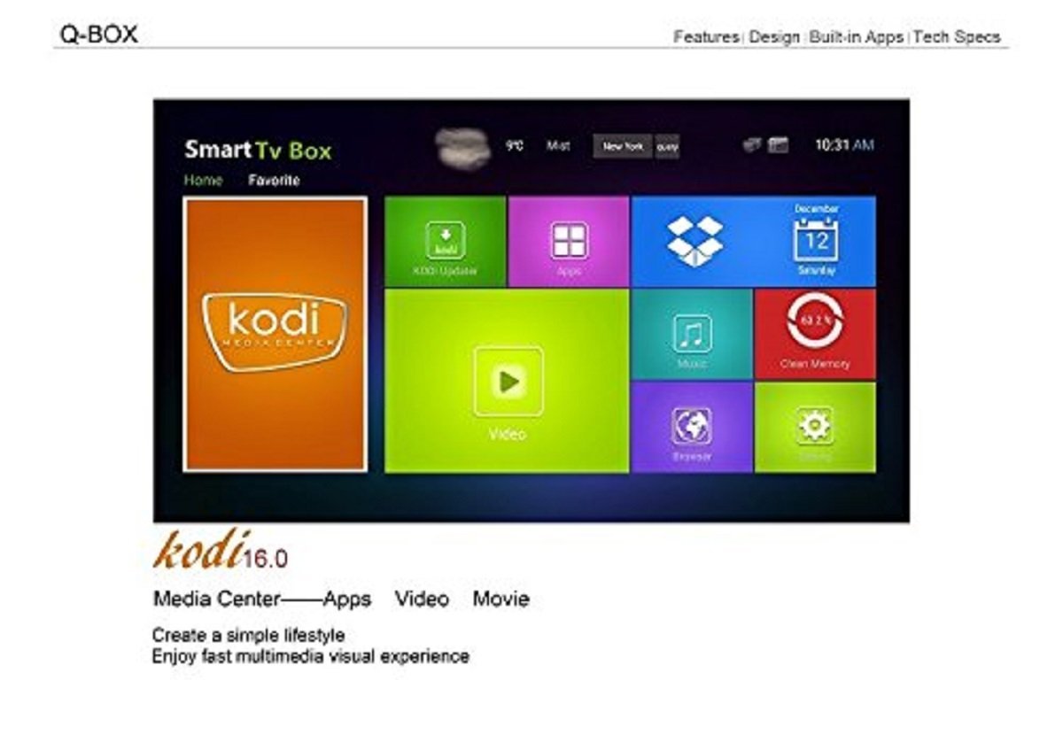 Q-Box Android 5.1 Tv Box Amlogic S905 Quad Core Kodi 16.0 2G/16G 4K ...