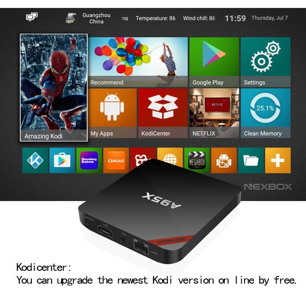 NPET NEXBOX A95X TV Box Android 6.0 S905X 1GB/8GB N2 free image download