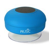 Wusic Bluetooth Wireless Waterproof Shower Speaker with Hands-Free Speakerphone (Blue)