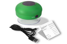 Wusic Bluetooth Wireless Waterproof Shower Speaker with Hands-Free Speakerphone (Blue) N7