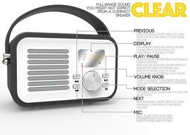 Bluetooth Speaker, HotNCold vintage Surround Sound outdoor wireless Boombox speaker for Ipad, Iphone, Samsung,... N4