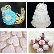 Elegant Lace Silicone Fondant Cake Mold Decoration Baking Mat. N2