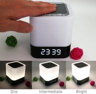 Portable Bluetooth Speaker + LED Night Light Lamp, with LED Display, Handsfree Speakerphone, Alarm Clock, Micro... N3