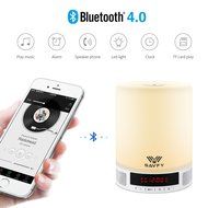 LED Bluetooth Speaker, SAVFY Portable Wireless Speakers with LED Table Lamp, Alarm Clock, Hands-Free Speakerphone... N2