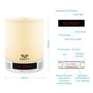 LED Bluetooth Speaker, SAVFY Portable Wireless Speakers with LED Table Lamp, Alarm Clock, Hands-Free Speakerphone... N3