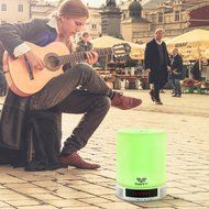 LED Bluetooth Speaker, SAVFY Portable Wireless Speakers with LED Table Lamp, Alarm Clock, Hands-Free Speakerphone... N5