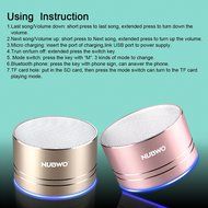 NUBWO A2 Pro Metal Bass 4.1 Bluetooth Speaker Outdoor/ Sport / Car Speakers Wireless Mini Protable Speakers with... N6