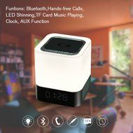GBTIGER Bluetooth Wireless LED Speakers with Alarm and Built-in Micro SD Card N5