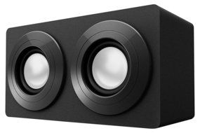 Polaroid Wireless Stereo Bluetooth Wooden Mini Speaker Portable, Loud Sound, Outdoor or Home/Office (Black)