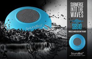 SoundBot&reg; SB510 HD Water Resistant Bluetooth Wireless Shower Speaker, Hands-Free Portable Speakerphone w/ 6Hrs... N2