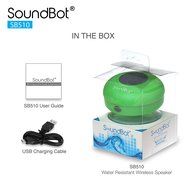 SoundBot&reg; SB510 HD Water Resistant Bluetooth Wireless Shower Speaker, Hands-Free Portable Speakerphone w/ 6Hrs... N7