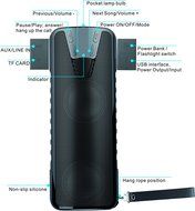 Pacuwi Stereo Wireless Bluetooth Speaker With 4000 mAh Power Bank, Flashlight, Works for PC,iPhone, iPad Mini,... N3