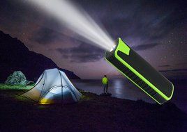 Pacuwi Stereo Wireless Bluetooth Speaker With 4000 mAh Power Bank, Flashlight, Works for PC,iPhone, iPad Mini,... N7