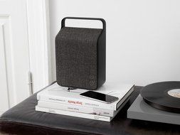 Vifa Oslo Compact Rechargeable Hi-Resolution Bluetooth Portable Speaker- Anthracite Grey