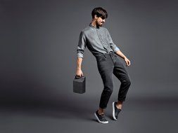 Vifa Oslo Compact Rechargeable Hi-Resolution Bluetooth Portable Speaker- Anthracite Grey N6