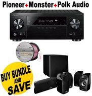 PIONEER AV receiver VSX-831 (B) + Polk Audio 5.1 TL1600 Speaker System + Monster - Platinum XP Clear Jacket MKIII...
