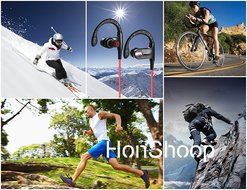 Bluetooth Headphones Sport,Honshoop Bluetooth 4.1 Earphones True HD Stereo Sound Super Bass Noise Cancelling Headsets... N16