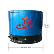 Red Star Tec MusicDrum Portable Bluetooth Speaker for iPhones iPads Android and Tablets N3