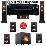 Klipsch Reference R-26F 7.1 Home Theater System with Onkyo TX-RZ610 7.2-Ch Network AV Receiver