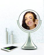 iHome 9&quot; Double-sided Vanity Mirror with Bluetooth Audio / Speakerphone and USB Charging N4