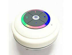 Bluetooth Shower Speaker With Fm Radio, Built In Mic And LED Mood Light - White