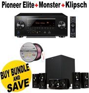 Pioneer SC-LX501 Elite 7.2 Channel D3 Network AV Receiver, Black + Klipsch HDT-600 Home Theater System + Monster...