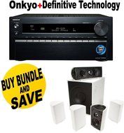 Onkyo TX-NR3030 11.2-Ch Dolby Atmos Ready Network A/V Receiver w/ HDMI 2.0 + Definitive Technology - Definitive...