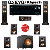 Klipsch Reference R-26F 7.1 Home Theater System with Onkyo TX-NR757 7.2-Ch Network AV Receiver